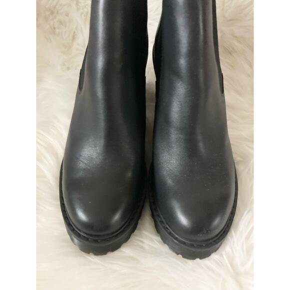 DR MARTENS Hurston Chelsea Lug Sole Heel Leather Boots 9 Black - Picture 10 of 11